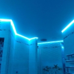 Монтаж LED подсветки на потолок